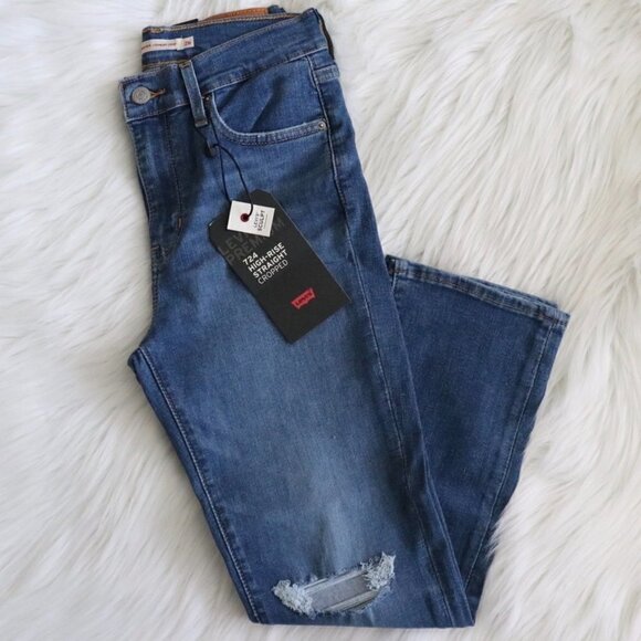 NWT Levi's Jeans Straight Leg High Waisted Size 26 - Picture 2 of 8